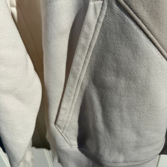 Alo Yoga Make Waves Hoodie Ivory Bone Gravel XS Womens / XXS Mens Sweatshirt EUC - Picture 15 of 16